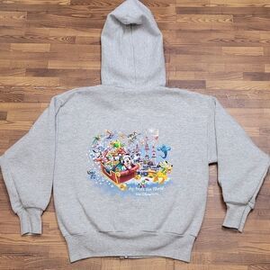 Walt Disney WorldĀ by Hanes Mickey Mouse Zip up Hooded Sweatshirt SizeāSmā¦